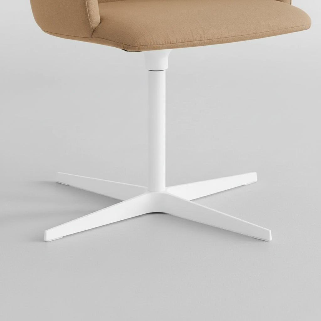 Accent chair in monochrome gallery space