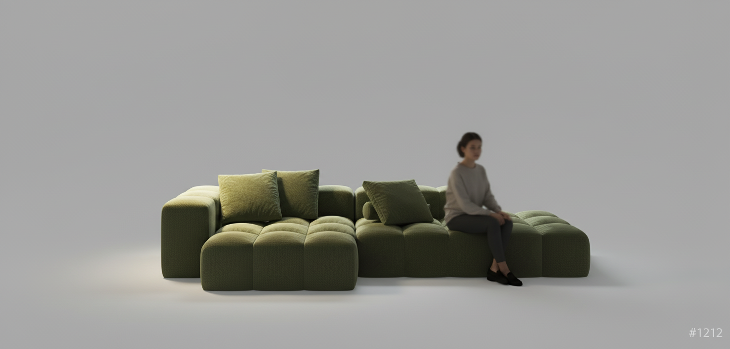 Sofa in Scandinavian living room