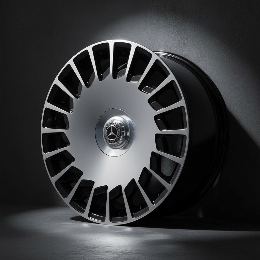 Maybach wheel sunset roadside shot